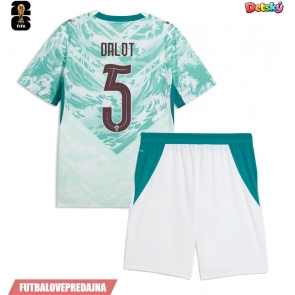 Lacne Dětský Futbalové dres Portugalsko Diogo Dalot #5 MS 2026 Krátky Rukáv - Preč (+ trenírky)